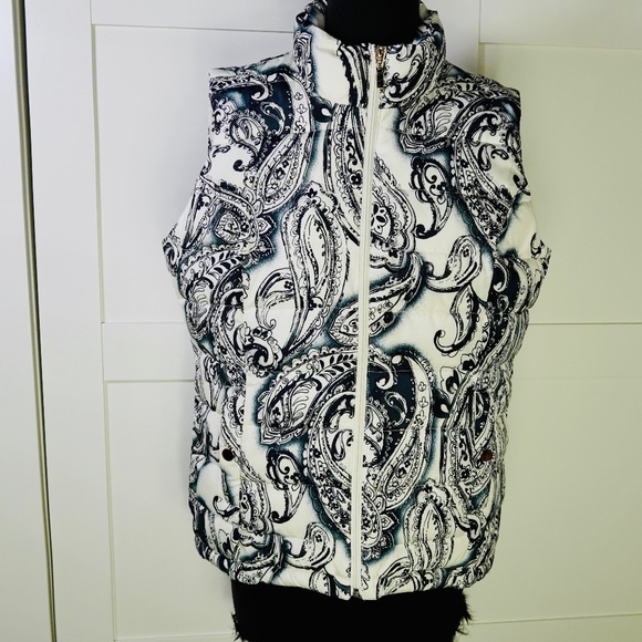 Puffer Vest Paisley Printed - Picture 1 of 2
